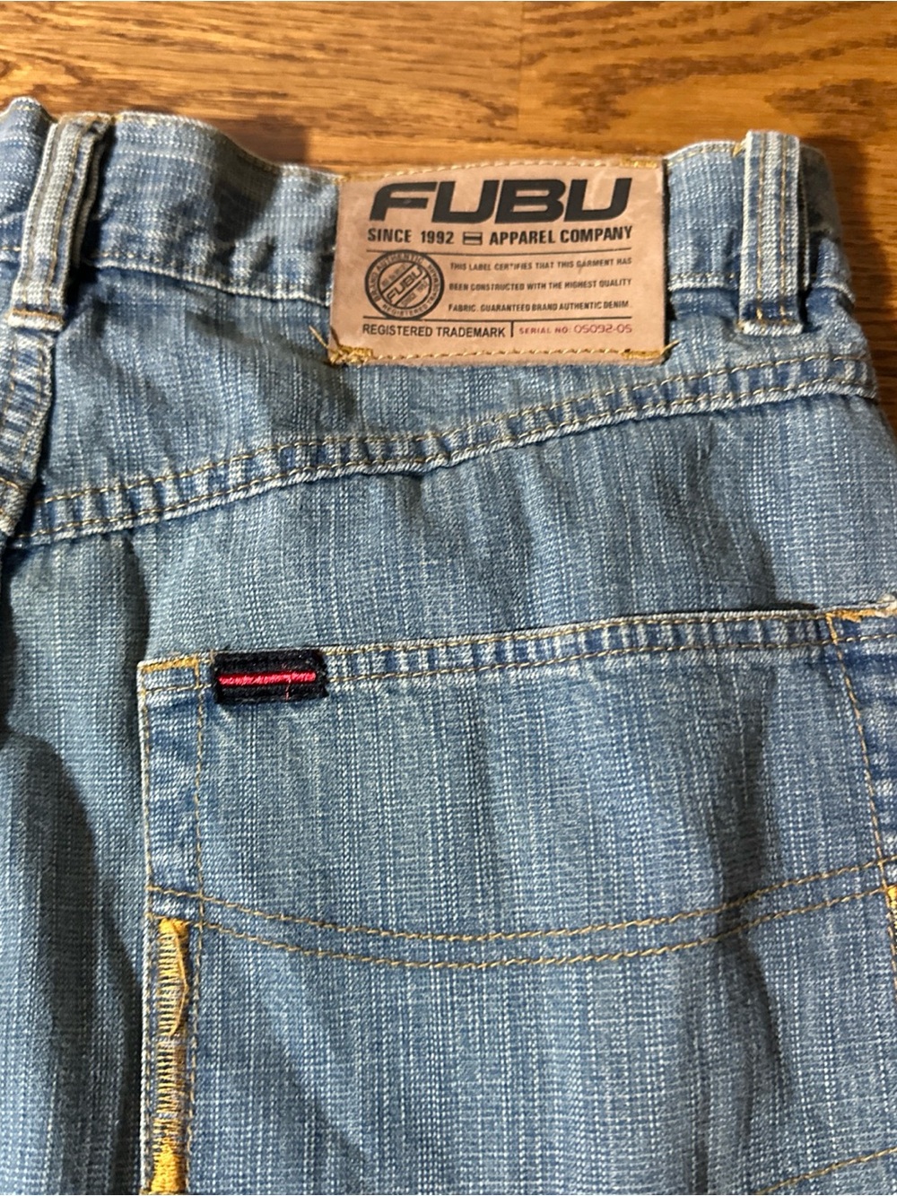 Vintage Y2K FUBU Hip Hop Embroidered Baggy Denim Shorts Men's Size 34